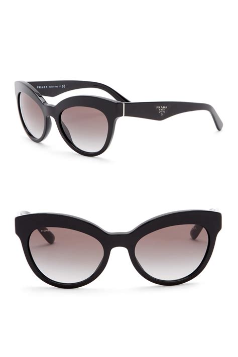 prada irregular 53mm cat eye sunglasses|prada cat eye studded sunglasses.